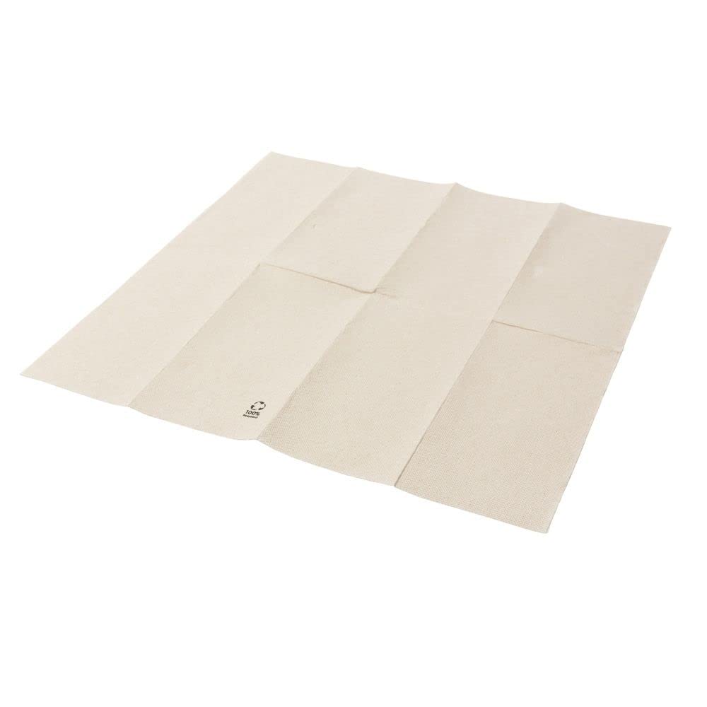 BIOZOYG Premium Tovaglioli carta 25 x 25cm carta riciclata non sbiancata I scuri 2 strati I Tovaglioli gastronomia piega 1/4 I tovaglioli ristorazione I tovaglioli feste ospiti 3000 pezzi