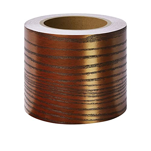 Frises Autocollantes DéCoratives Bordure De Papier Peint Frise Murale Adhesive Pour Cuisine, Salle De Bains,Chambre DéCoration Murale Bois De Santal Rouge 15cm X 500cm Cover