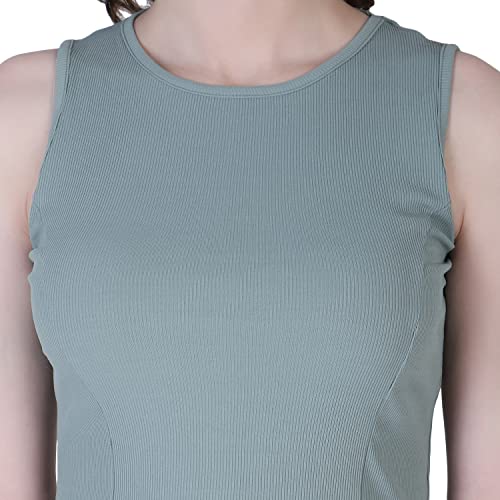 Image of Leriya Fashion Dresses for Women || Stretchable Ribbed Sleeveless Plain one piece for Girls || Beautiful Dress Perfect for Outing || Picnic || Events Wear mini Dress for Women