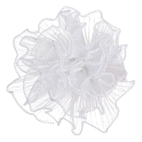 baotongle Flower Wrapping Mesh Paper Mesh Wrapping Paper for Flowers Pearl Edge Bouquet Packaging Paper Wrinkled Translucent for Mother's Day Valentine's Day Wedding Gift Packaging(11inchesx4.37Yard, White) Cover