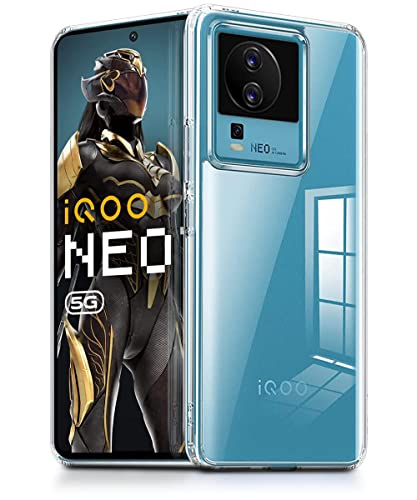 Image of COVERBLACK Cases Flexible Rubber Case Back Cover Compatible for IQOO Neo 7 5G - Transparent