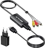 [RCA auf HDMI Konverter] – Konvertieren Sie den analogen RCA Eingang in einen HDMI 720P / 1080p -Ausgang, der eine realistischere HD-Darstellung bietet. Für RCA Signale zur Wiedergabe auf HDTV, Monitor oder Beamer mit HDMI