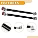 Partuto 2pcs 15cm/5.91in Car Splitter Support Rods Adjustable Front Rear Bumper Lip Splitter Strut Rod Tie Support Bars Aluminum Alloy Black No Drilling Holes