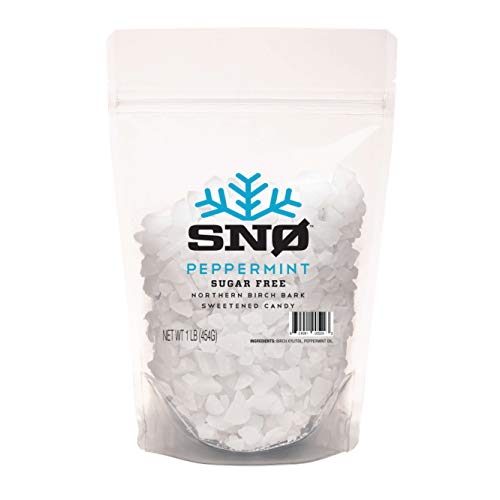 Peppermint KETO Xylitol Candy Chips - SNÃ˜ 1LB Bag - Sugar-Free Candy With Only 2 Ingredients | Low Carbs, Diabetic-Friendly, Non-GMO, Vegan, GF & Kosher | Purest candy in the world!