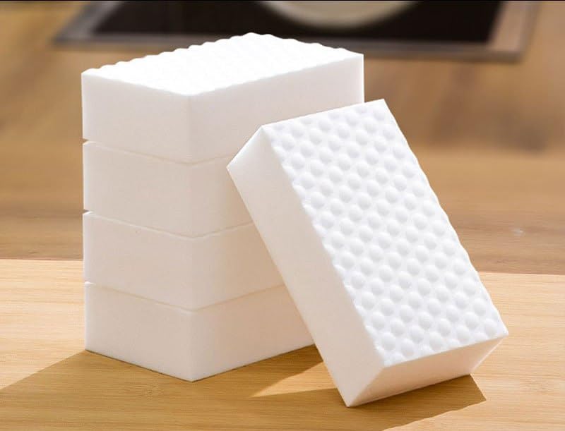 gunsagar Magic Sponge Eraser (10 PCS) 2X Thick and Long Lasting Melamine Cleaning Sponges in Bulk -Surface Scrubber Foam Cleaning Pads - Bathtub, Floor, Baseboard, Bathroom, Wall Cleaner (10x7x3)-image-34