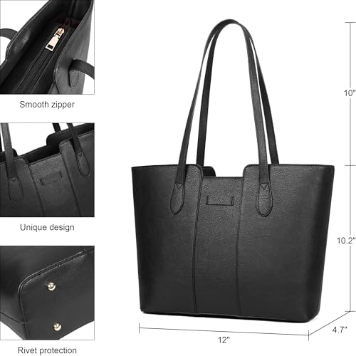 Image of ToLFE Tote Bags for Women Purses and Handbags Top Handle Satchel PU Leather Shoulder Hobo Bags | Top Handle
