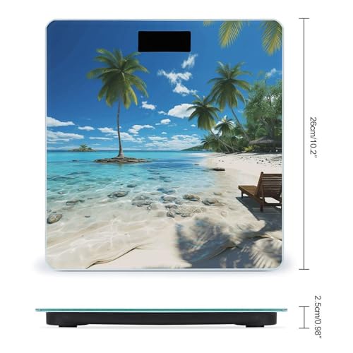 Báscula digital precisa con diseño Beach Palm Tree miniatura 2