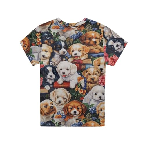 Image of WELLFLYHOM Kids Tshirts Girls Boys Short Sleeve Crewneck Tees Shirts Casual Sport Pullover Tops Size 3-16 Years