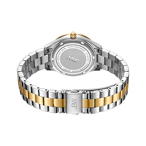 Jbw Women's Mondrian 34 0.08 Ctw Diamond Two-Tone 18K Gold-Plated Stainless-Steel Watch J6388C #TOP2