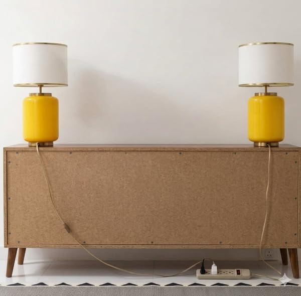 Image of Solid Sheesham Wood Sideboard Cabinet For Living Room | Wooden Cane Design Cabinet With 2 Drawers & 2 Door Storage | Mid Century Modern Sideboard For Hallway, Office, & Lounge | Natural Finish