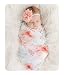 Giggle Angel Baby Receiving Blanket Swaddle Blanket Newborn Wrap Swaddle Headband Set -Bloom Flower Pattern