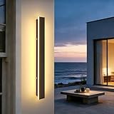 Ketom Applique da Esterno/Interno Moderno Nero, Impermeabile IP65 Lampada da Parete Estern...