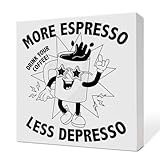 Coffee Desk Decor, Coffee Bar Decoration Cafe Coffee Station Kitchen Home Office Decor Coffee Wooden Box Sign, Coffee Lover Gifts for Women Men, Drink Your Coffee