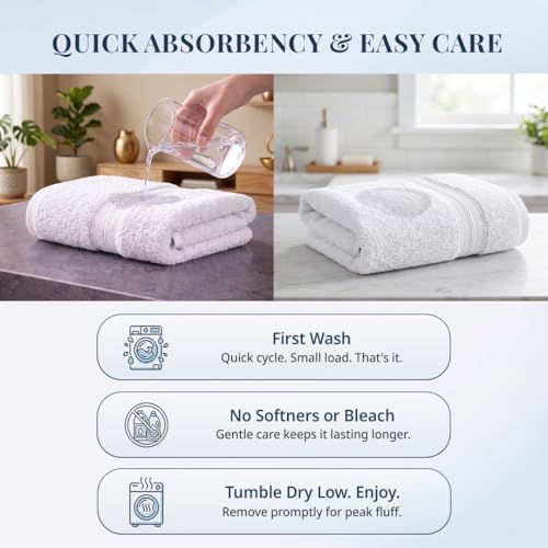 Image of LANE LINEN 450 GSM 100% Cotton Colorado Hand Towel 2PC - Cool Grey | Ring Spun Cotton Weave, True 60x40cm Each, Quick Dry & Absorbent, Napkins for Gym, Workout, Sports