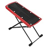 HEMOTON Reposapiés De Guitarra Clásica Plegable Ajustes Altura Soporte Hierro Antideslizante Para Guitarristas Acústicos Conciertos o Práctica