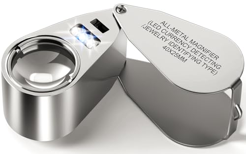 Leffis 40X Jewelers Loupe Magnifier Magnifying...