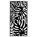 Deenz Indoor/Outdoor Ornate Metal Wall Screen Garden Extra Large 120Cm x 60Cm Wall art (Black)