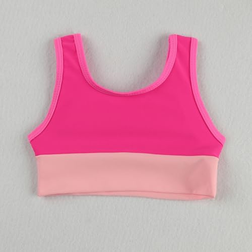 Image of Toddler Girls Swimsuit Casual Swimwear Kids Two Piece Color Block Bathing Suits Beach Bikini Set