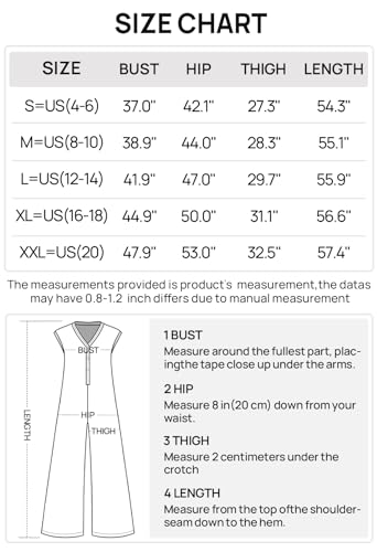 Merokeety CAP SLEEVE JUMPSUITS Women'S Short Sleeve One Piece Jumpsuit Casual Wide Leg Pants Overalls thumb #6