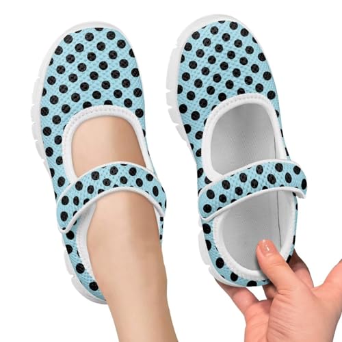PinUp Angel Vintage Polka Dots Mary Jane Flats Comfortable Shoes Girls Dressy Party Shoes with Adjustable Strap4