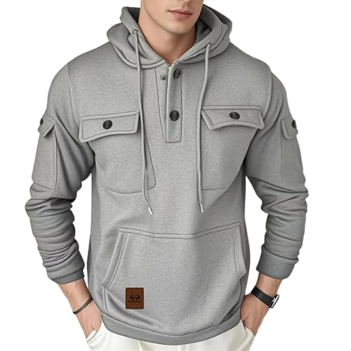 Mens Zipper Hoodie Golf Fishing Big and Tall Sweatshirt Essentials Apparel with Pocket Work