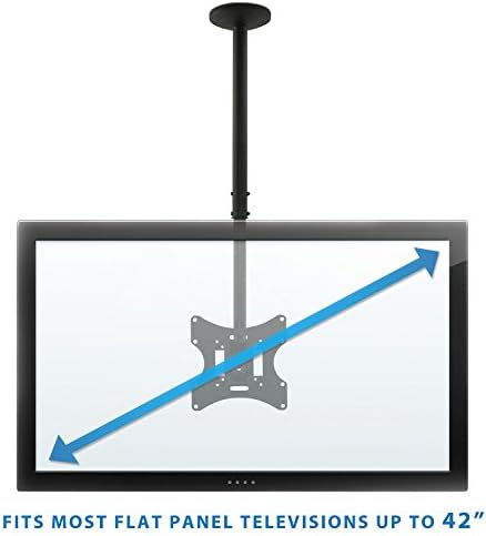 Mount-It! Premium Ceiling Mount TV Bracket | Full Motion TV Ceiling Mount for 23-42 inch Flat Screen TVs | Multiple VESA Patterns | Max Weight 66 Lbs