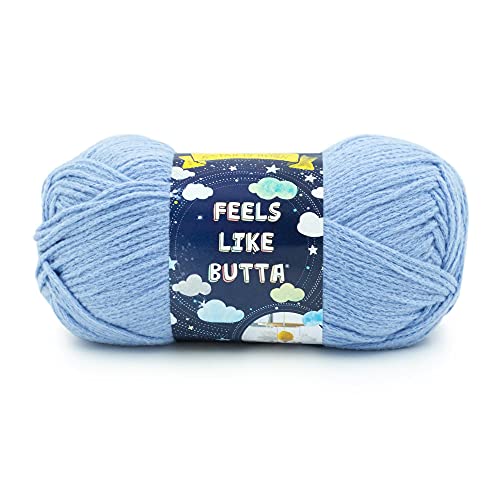 Image of Lion Brand Yarn Feels Like Butta Soft Yarn for Crocheting and Knitting, Velvety, 1-Pack, Periwinkle