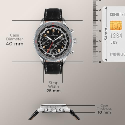 Image of Carlington Legacy Series Analog Wrist Watches with Chronograph & Premium Leather Strap for Men - CT 9988