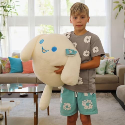 Image of Jumbo White Rabbit Plush Pillow - 29 Inch Large Squishy Giant XXL Stuffed