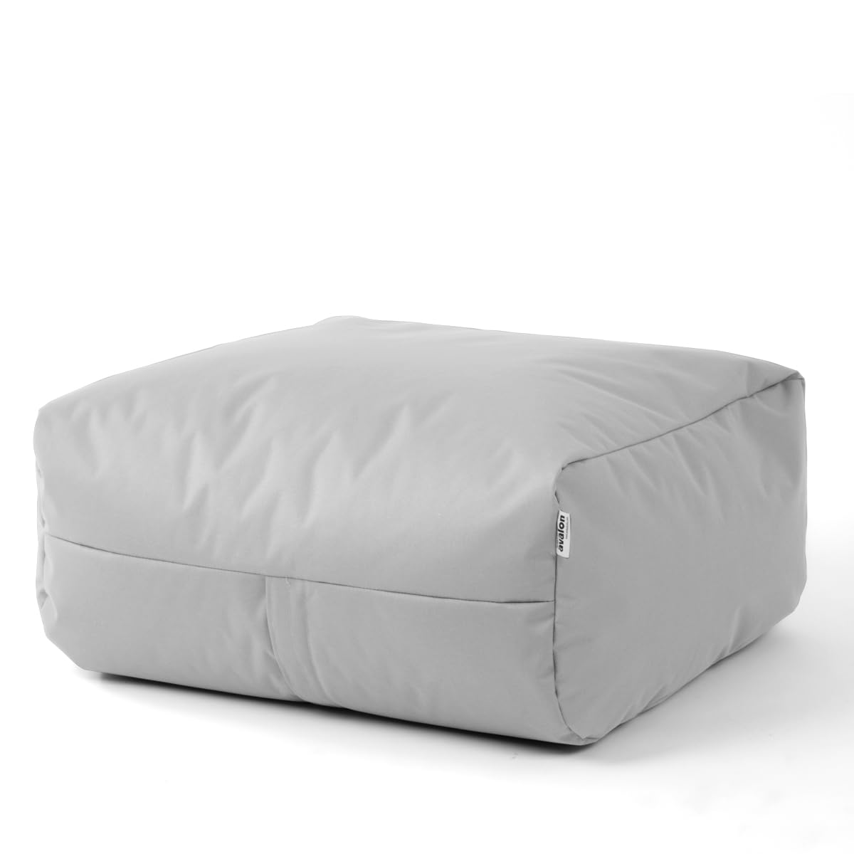 Avalon Gaia Pouf Quadrato in Tessuto Poliestere Samba 80x80x30 cm Grigio