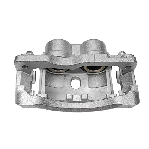 Image of Detroit Axle - Front Drilled and Slotted Rotors with Right Brake Caliper for Chevy Express Silverado Sierra Savana 2500 3500 Replacement