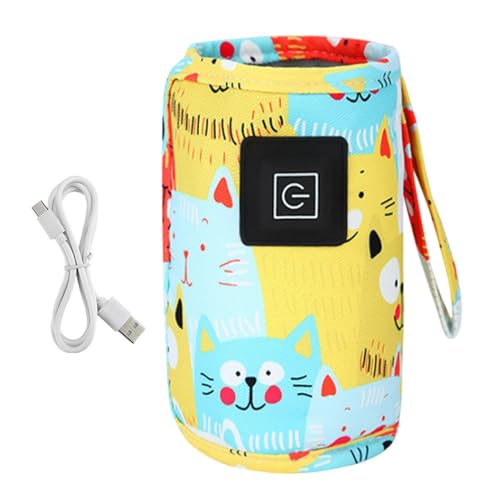 Calentador de biberón, Calentador de leche Portátil, Cubierta De Botella Caliente USB, Control Inteligente De Temperatura, Cubierta Aislante Para Biberón, Calentador De Botella Portátil Para
