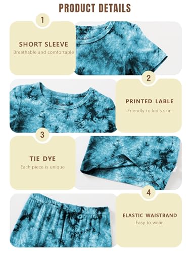 Image of Jimonda Boys Girls Bamboo Rayon Pajamas Set Kids Sleepwear