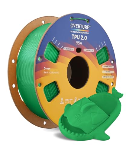 Image of OVERTURE Upgrade TPU 2.0 High-Speed Filament 1.75mm, 1kg Green