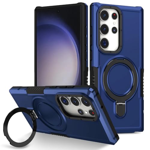 Coque Samsung S23 Ultra antichoc rigide à anneau rotatif magnétique