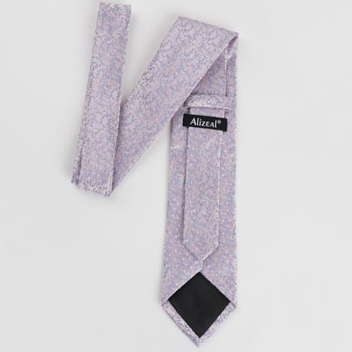 Image of Alizeal Mens 3.15'' Light Color Rustic Tie Handkerchief | with Flower Printed Handkerchief for Wedding Business Daily Wear