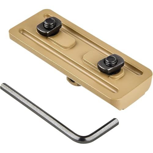 CVLIFE M-Rail Bipod Adapter Bipod Mount Sling Stud 4 T-Nuts 4 Screws and 1 Wrench (Flat Dark Earth)