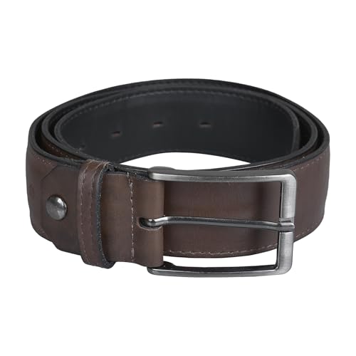 Kit 3 Cinto Masculino Social Em Couro Legítimo Macio Resistente (Kit-Café-Preto-Pinhão, 110)