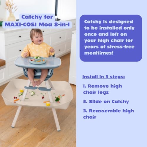 Image of CATCHY - Food Catcher - Compatible with Maxi-COSI Moa 8-in-1 High Chair + 12 Other High Chairs - Highchair Sold Separately - Baby & Toddler Food & Mess Catcher - Under High Chair Accessory | High Chair Food Catcher - High Chair Sold Separately - Baby & Toddler Food & Mess Catcher - Under High Chair Accessory