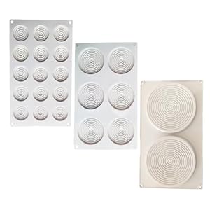 CTForest 3 Stück Silikon Spiralkuchenform