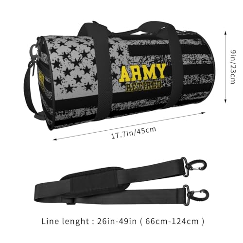 ARMY RETIRED Convertible Garment Bag with Shoulder Strap, Carry on Garment Duffel Bag for Men - Rolling Foldable for Travel Luggage Bags (Black)3