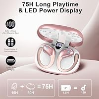 Kopfhörer Kabellos Bluetooth 5.4, 75Std 2026 Bluetooth Kopfhörer Sport mit Hi-Fi Stereo, IP-X8 Wasserdicht Wireless Headphones, ENC Noise Cancelling Earbuds, USB-C Ohrhörer Joggen Gym iOS Android – Ansicht 4