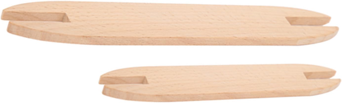 Wooden Weaving Shuttle Set 2 Pack Beech Wood Handcrafted Weaving Tools for DIY Scarf Sweater Scarf Tapestry Knitting Kits Large and Small Sizes for Beginners Creative Crafting