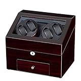 JQUEEN Automatic Wood Watch Winder Display Box 4+9 Storages