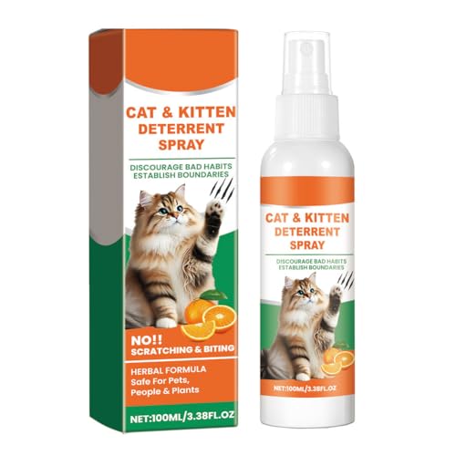 Katzenabwehrspray, Katzenabwehrspray gegen Urinieren & Kratzen mit Sofortwirkung zum Schutz von Möbeln bei Urinmarkierung & Kratzspuren (1 Stück)