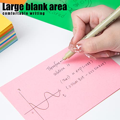 Koogel Blank Index Cards, 180Pcs Flash Cards Unruled 4 X 6 Inch Note Cards Study Cards 9 Neon Colors For School Learning Office Memo #TOP1