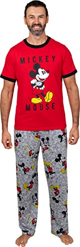 Disney Men's Classic Mickey Mouse Pajama Tee and Lounge Pant Set2