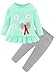 BOMDEALS Adorable Cute Toddler Baby Girl Clothing 2pcs Outfits(Age(4T), Flower/Green)