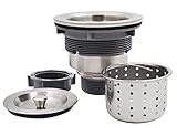 GZILA 3-1/2-Inch Kitchen Sink Strainer with Deep Waste Basket/Strainer Assembly/Sealing Lid, 304 Bru