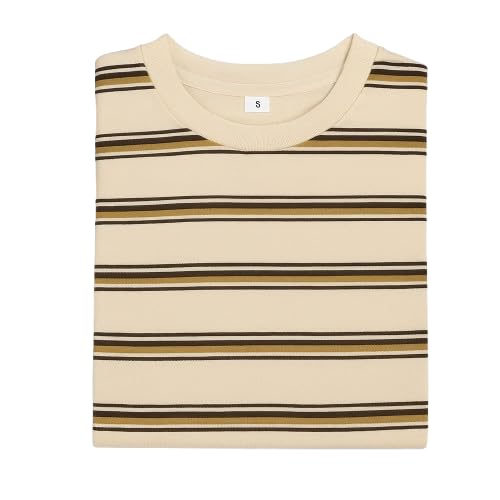 Image of Children's Striped Cotton T-Shirt, Classic Design, Multiple Colors, Age 1-7